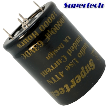 10000uF 63Vdc Supertech 4T T-Network Electrolytic Capacitor, 4 pin