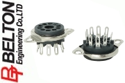  VTB9-ST-2: Belton B9A 9-pin valve base, tin plated solder lugs, mount from above