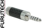 Furutech CF-7445 Carbon Fibre 4.4mm (TRRRS) Rhodium-plated Jack Connector