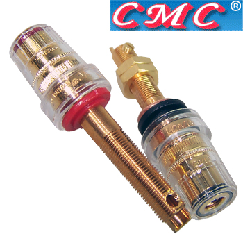 CMC-858-L-CUR-G gold plated, long speaker terminals