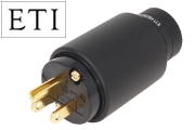 ETI Research Legato US AC Connector, Gold Plated