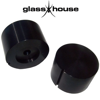 Glasshouse black knob 35mm diameter