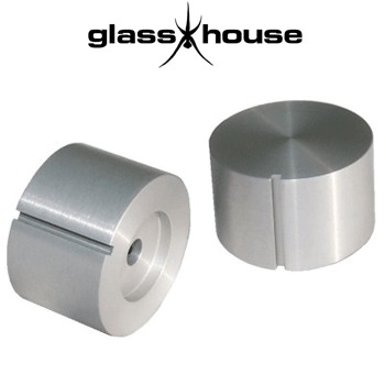 Glasshouse silver knob 35mm diameter