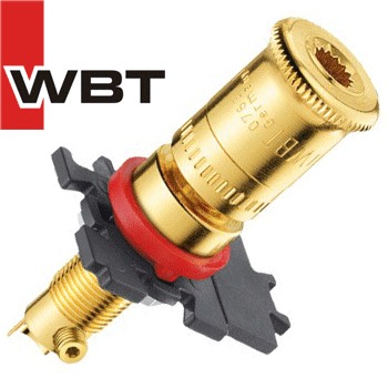 WBT-0763 classic Pole Terminal, Copper alloy, gold-plated