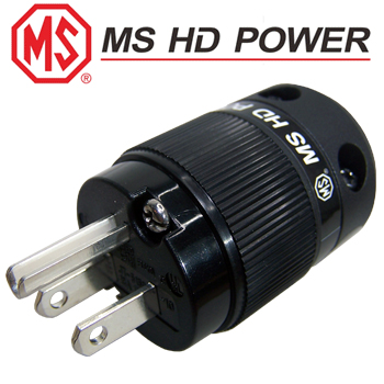 MS HD Power MS515Rh US mains plug, Rhodium plated