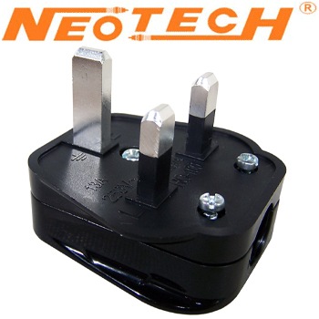 Neotech NC-411S, copper UK Mains plug, silver plated