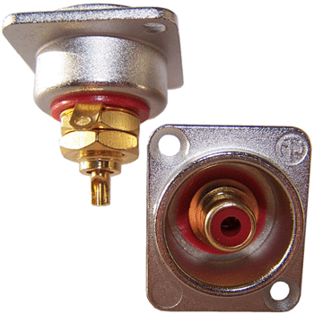 Insulated RCA socket in XLR housing (red only) - DISCONTINUED