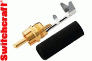 Switchcraft black shell, gold plated phono plug (straight)
