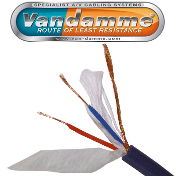 Van Damme twin core screened cable