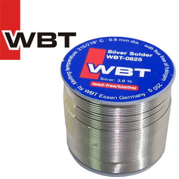 WBT-0825 3.8% silver solder, 0.8mm diameter, 250g reel