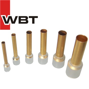 WBT insulated copper and silver end sleeves
