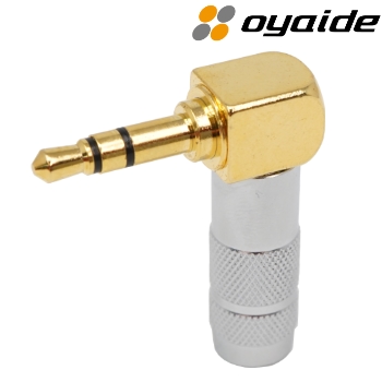 Oyaide P-3.5 GL Gold plated Right-angled 3.5mm jack plug