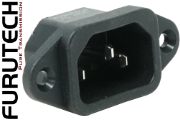 Furutech Rhodium-plated IEC Inlet Socket - Screw fit