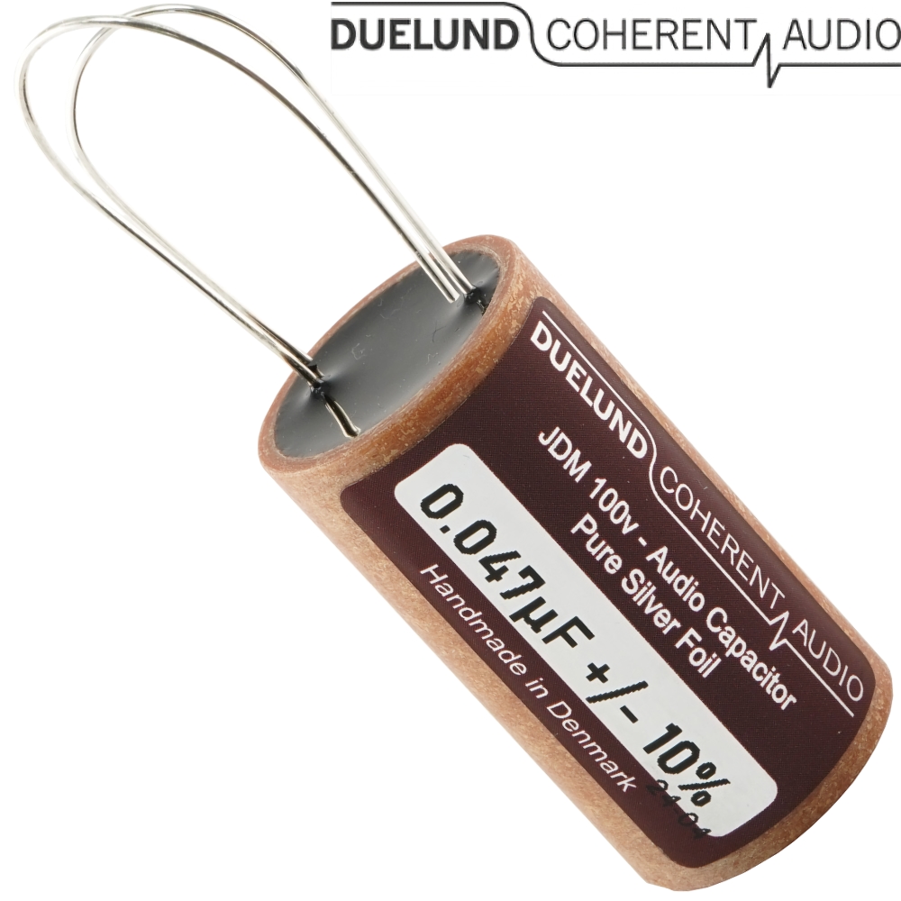 JDM-100-AG-040: 0.047uF 100Vdc Duelund JDM Pure Silver Foil Capacitor