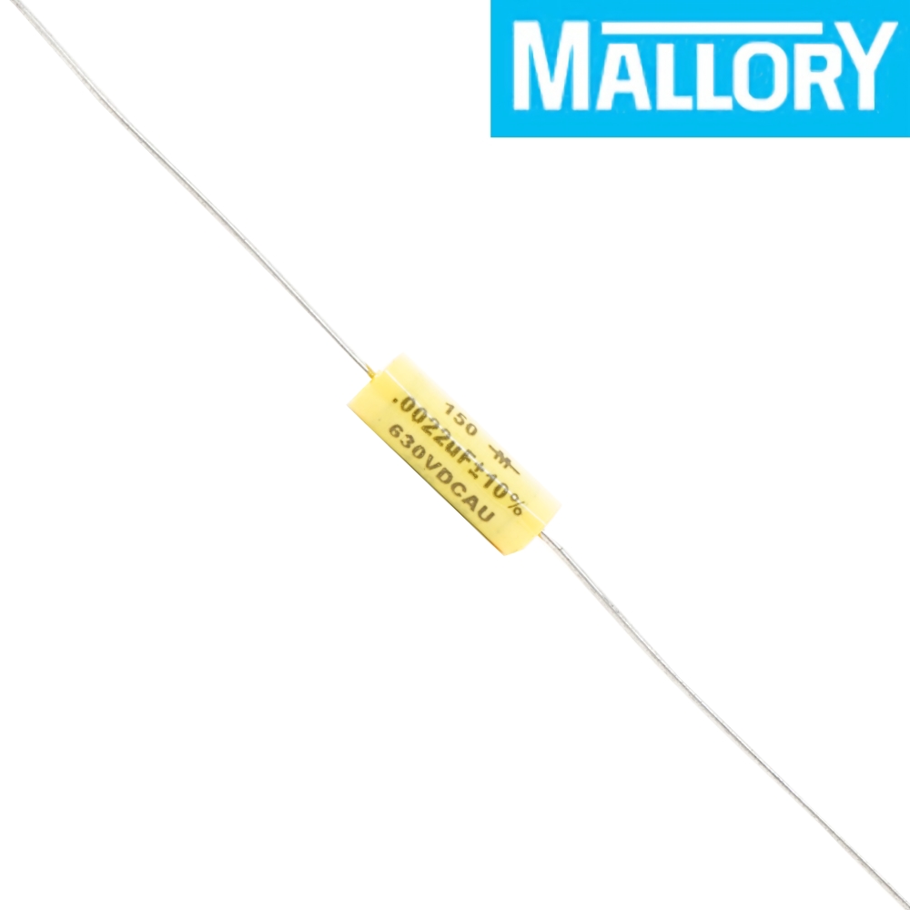 150M-050: 0.0022uF 630Vdc Mallory M150 Polyester Capacitor