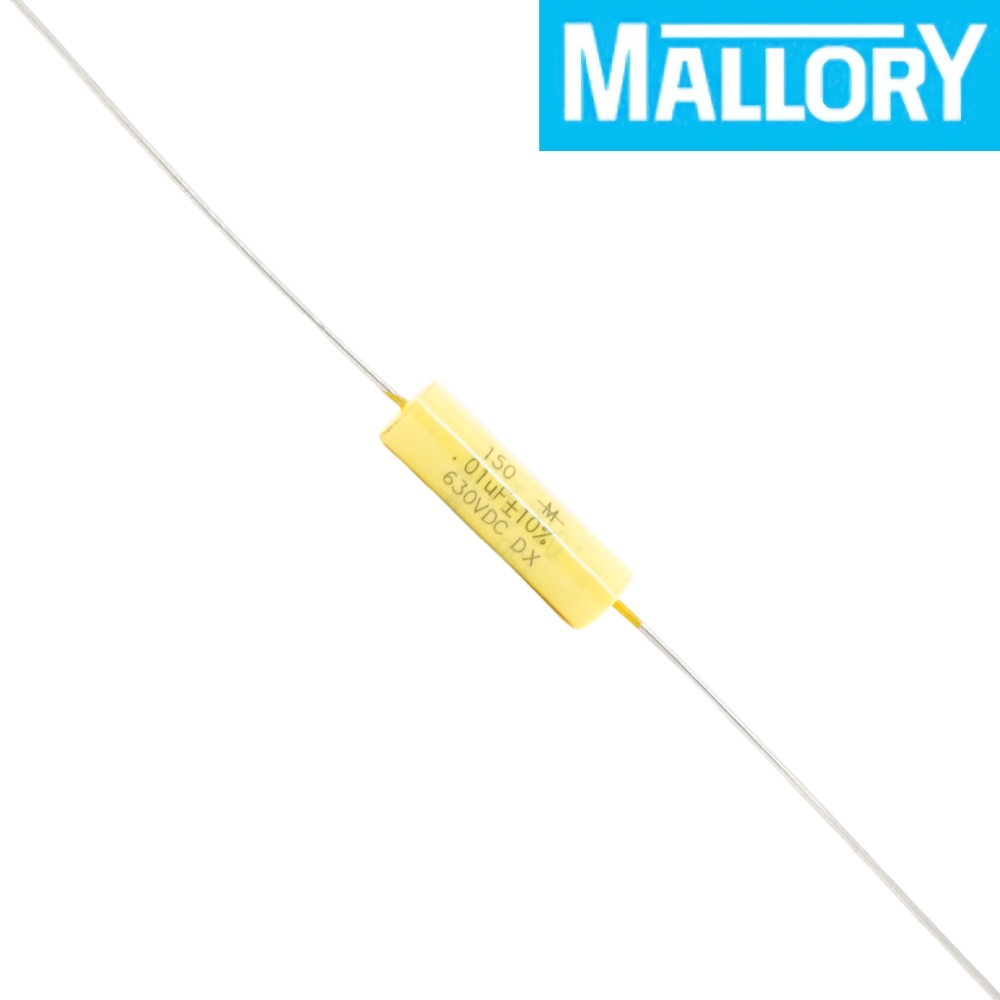 150M-130: 0.01uF 630Vdc Mallory M150 Polyester Capacitor