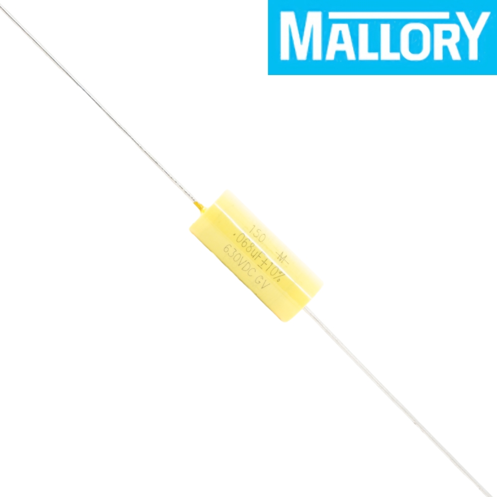 150M-220: 0.068uF 630Vdc Mallory M150 Polyester Capacitor