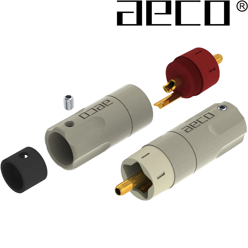 ARP-4045: AECO RCA Plugs, Tellurium Copper Gold-plated (2 pairs)