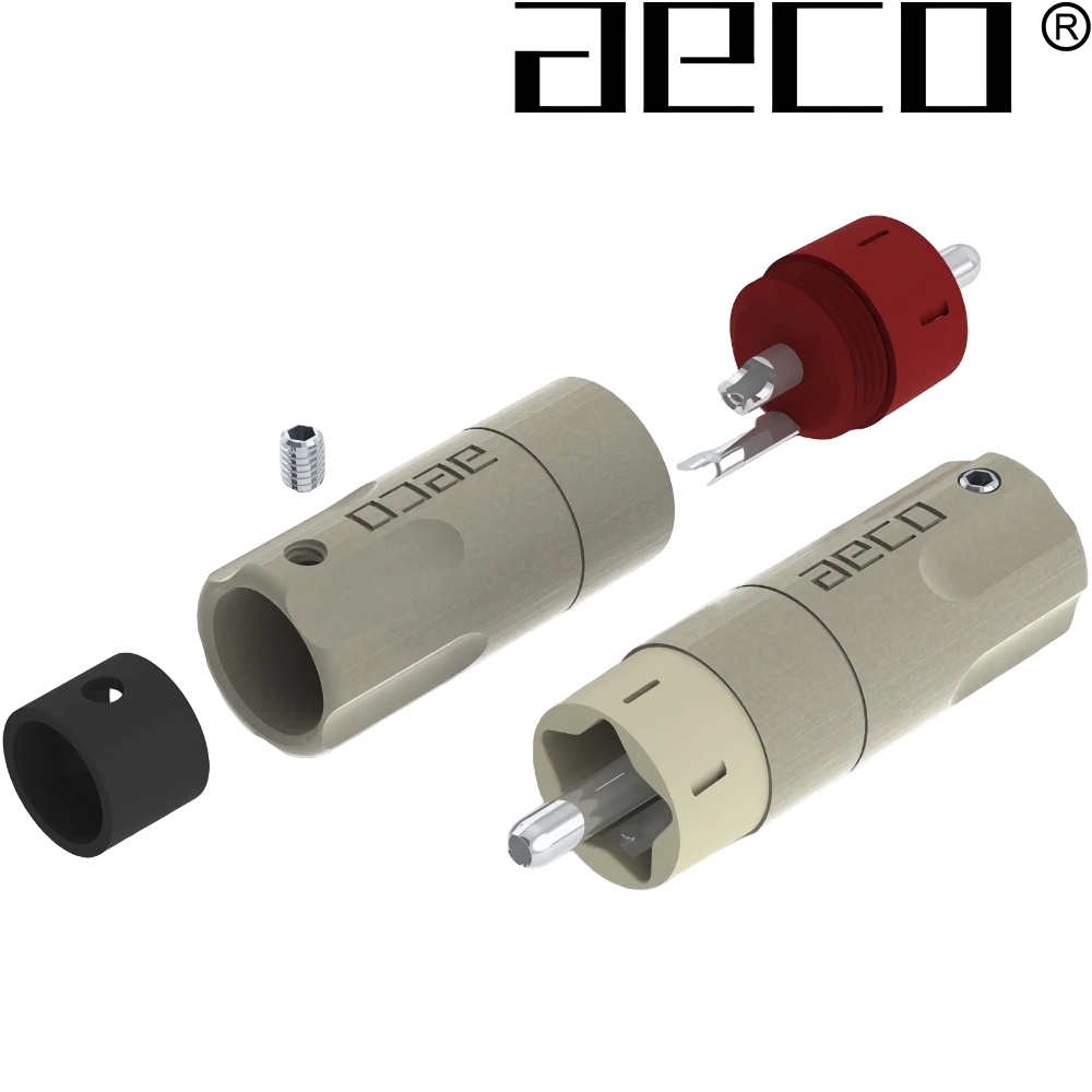 AECO ARP-4045S RCA Plugs, Tellurium Copper Silver-plated