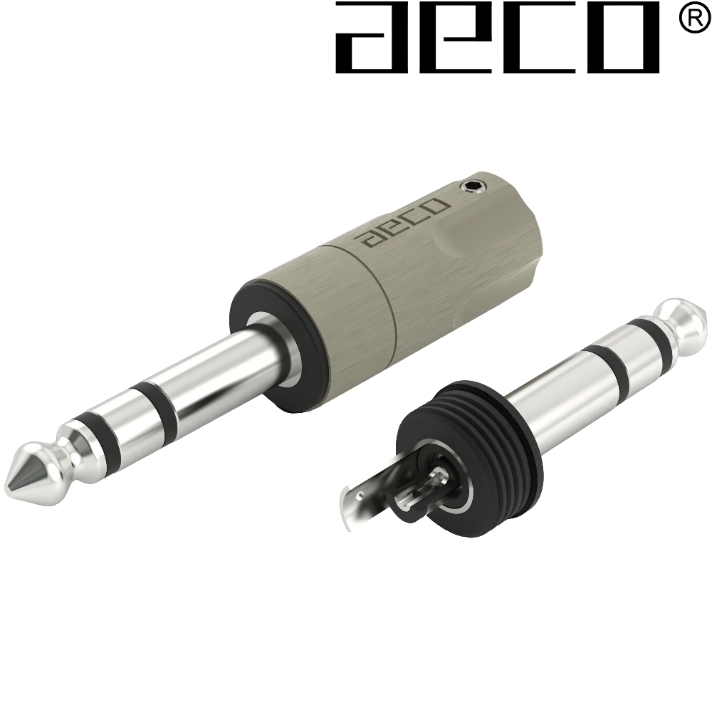 AECO AT6-1231S 6.3mm Stereo Jack, Tellurium Copper Silver-plated