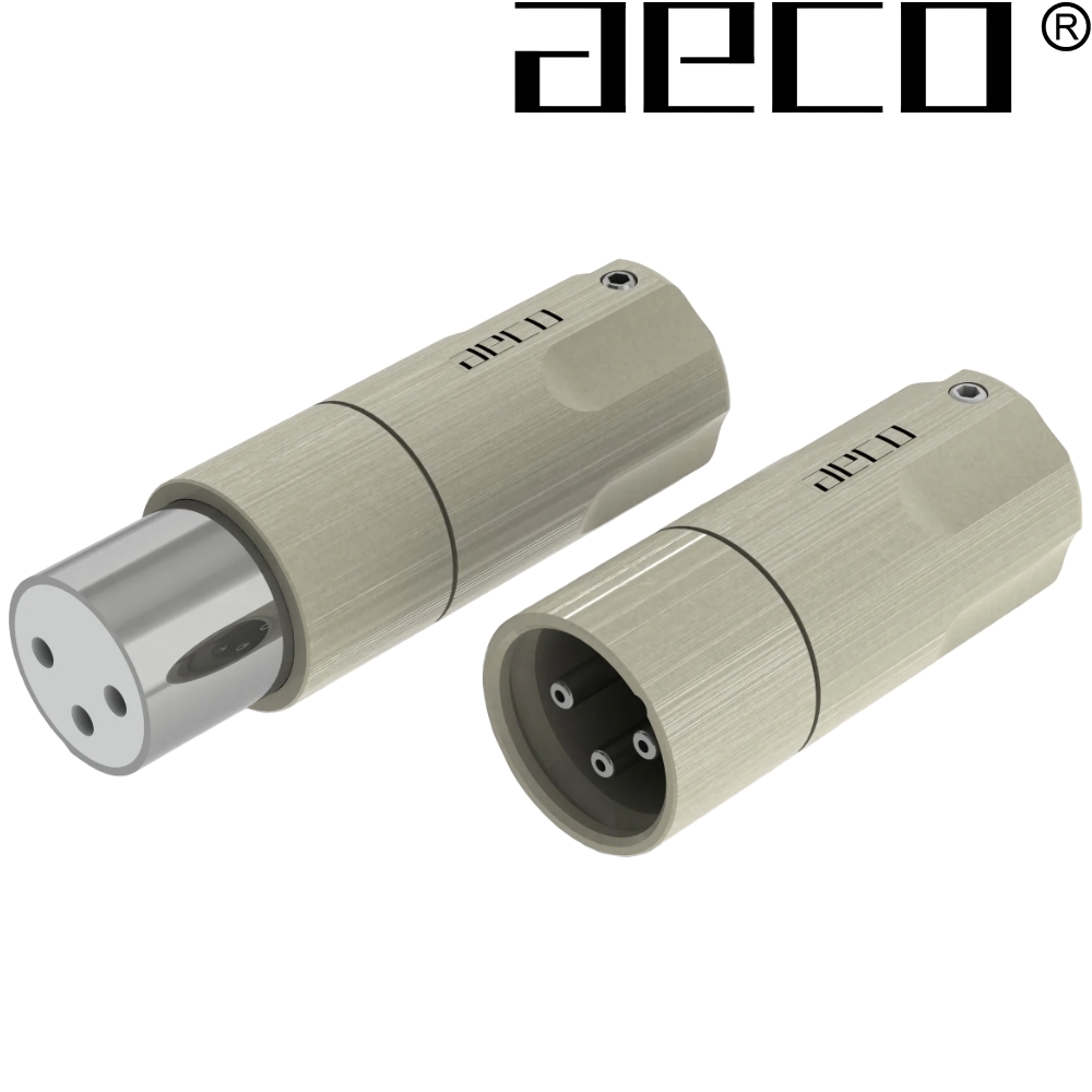 AMI-1060R: AECO XLR plugs, Tellurium Copper Rhodium-plated (pair)