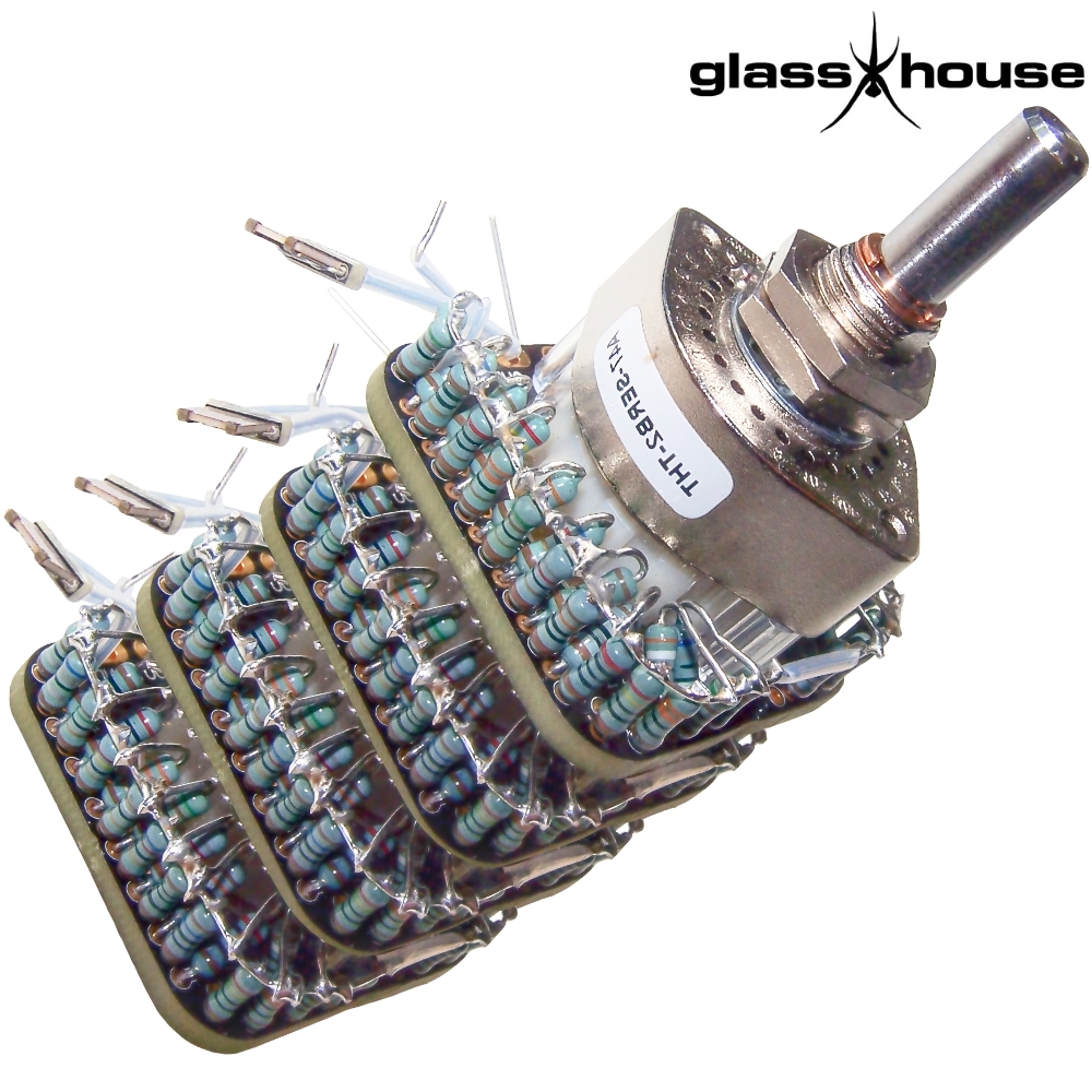Glasshouse / Elma 4-pole 47-way switch / Balanced Stereo Shunt Stepped Attenuator