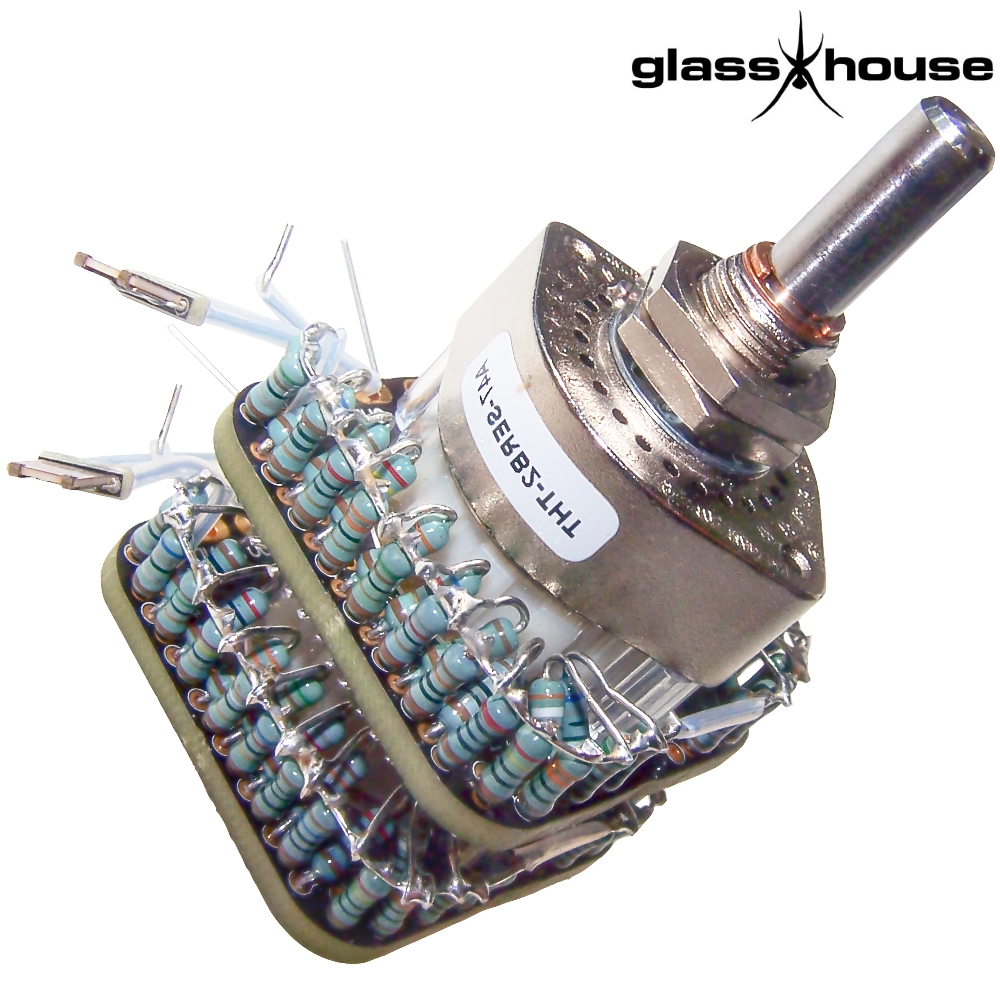 Glasshouse / Elma 2-pole 47-way switch / Stereo Shunt Stepped Attenuator