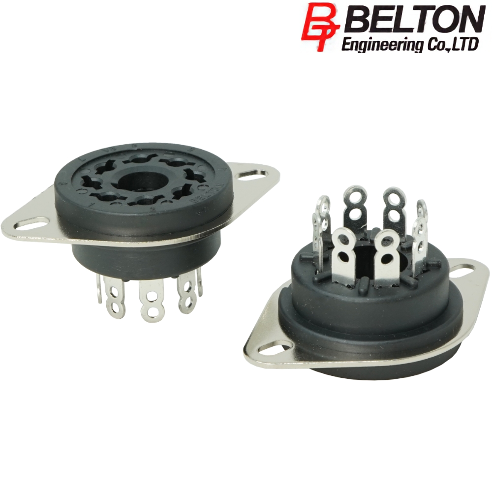 VTB8-ST: Belton Octal valve base, tin plated solder lugs