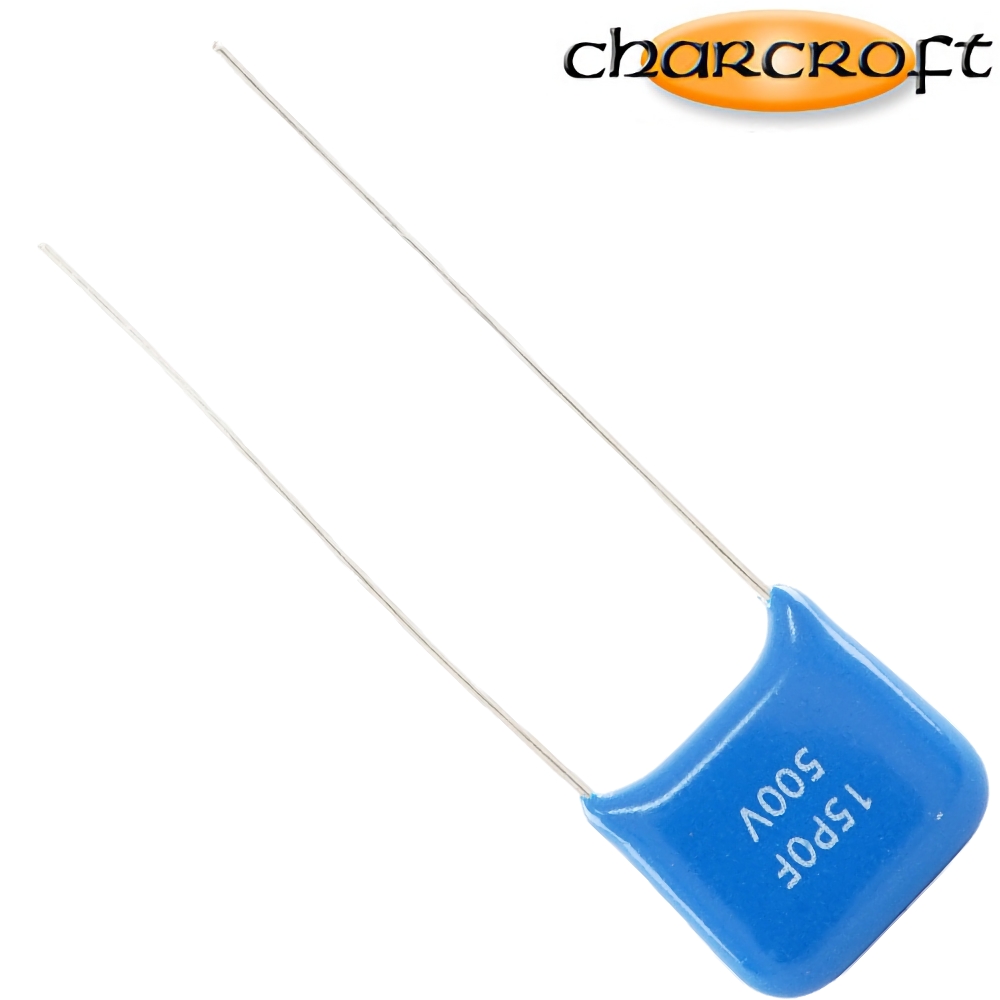 CA1D 15PF: 15pF 500Vdc Charcroft Audio Silver Mica Capacitor