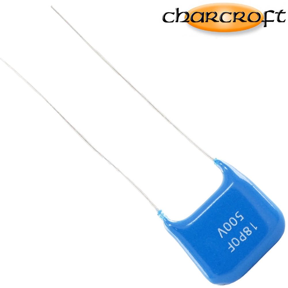 CA1D 18PF: 18pF 500Vdc Charcroft Audio Silver Mica Capacitor