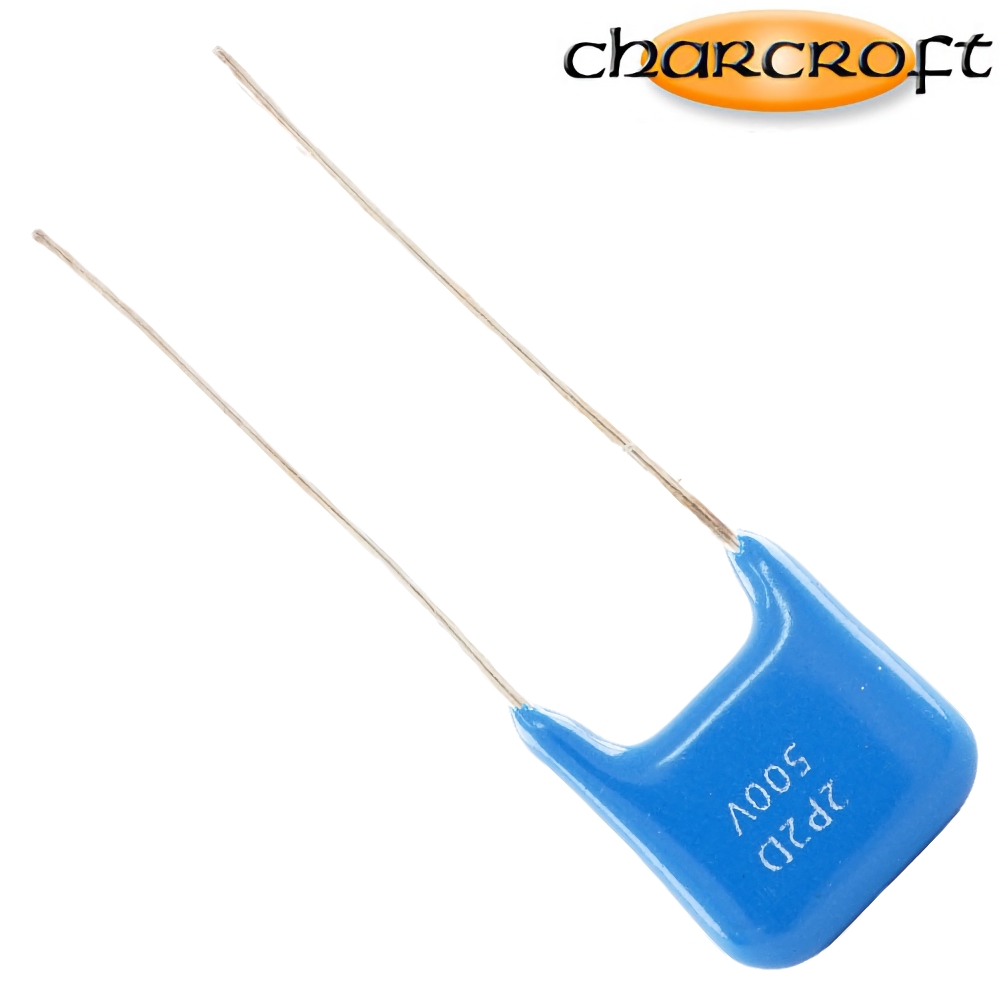 CA1D 2.2PF: 2.2pF 500Vdc Charcroft Audio Silver Mica Capacitor