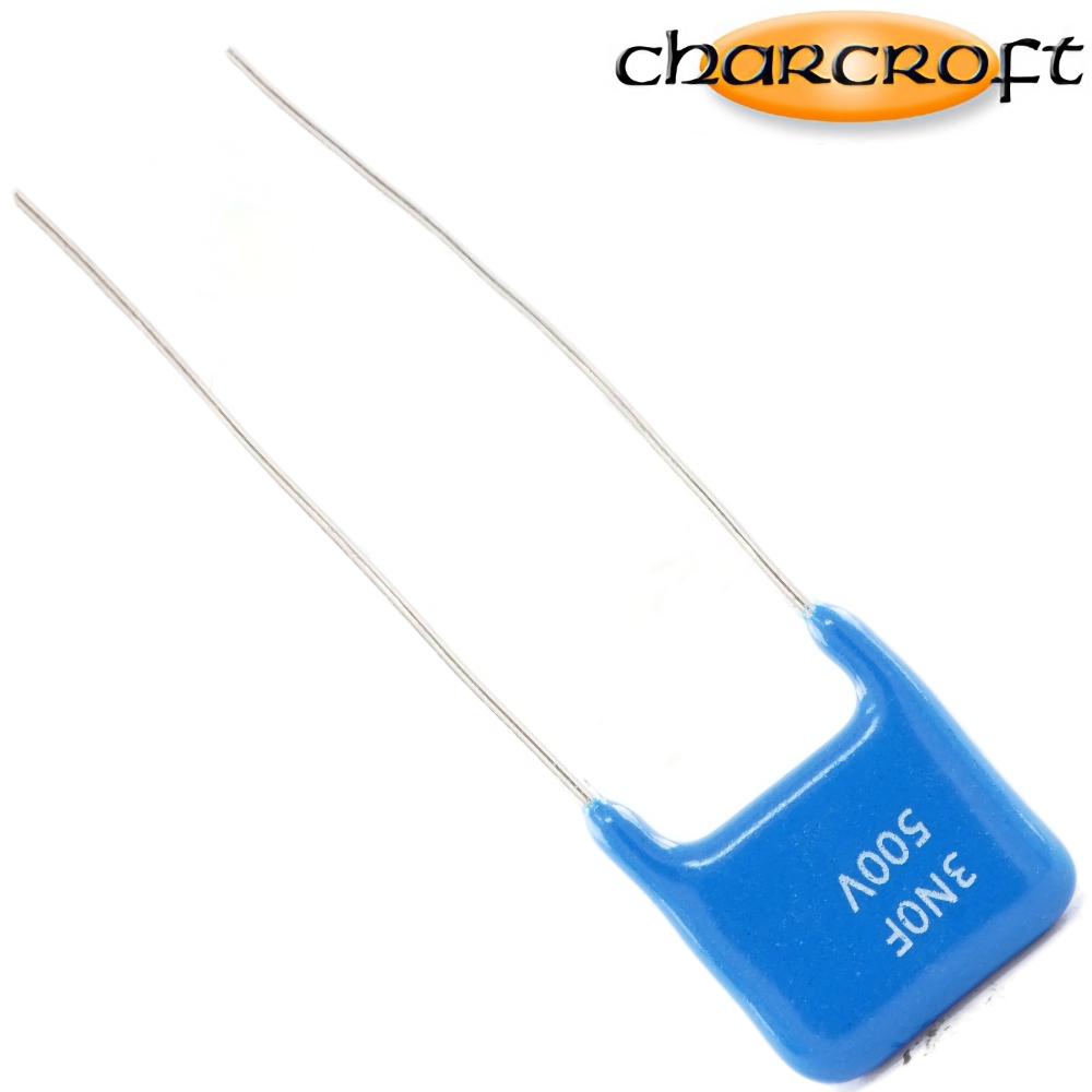 CA1D 3000PF: 3000pF 500Vdc Charcroft Audio Silver Mica Capacitor