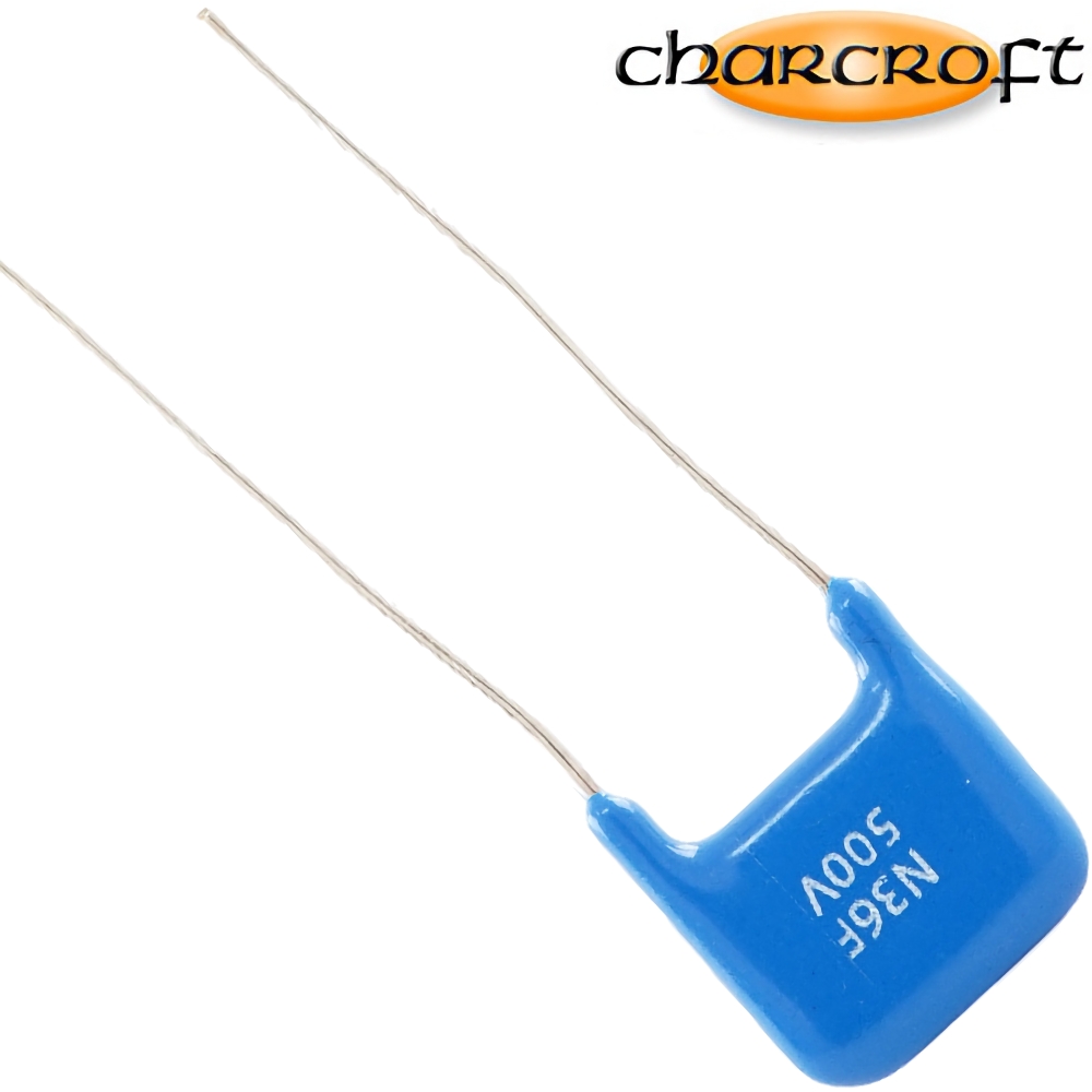 CA1D 360PF: 360pF 500Vdc Charcroft Audio Silver Mica Capacitor