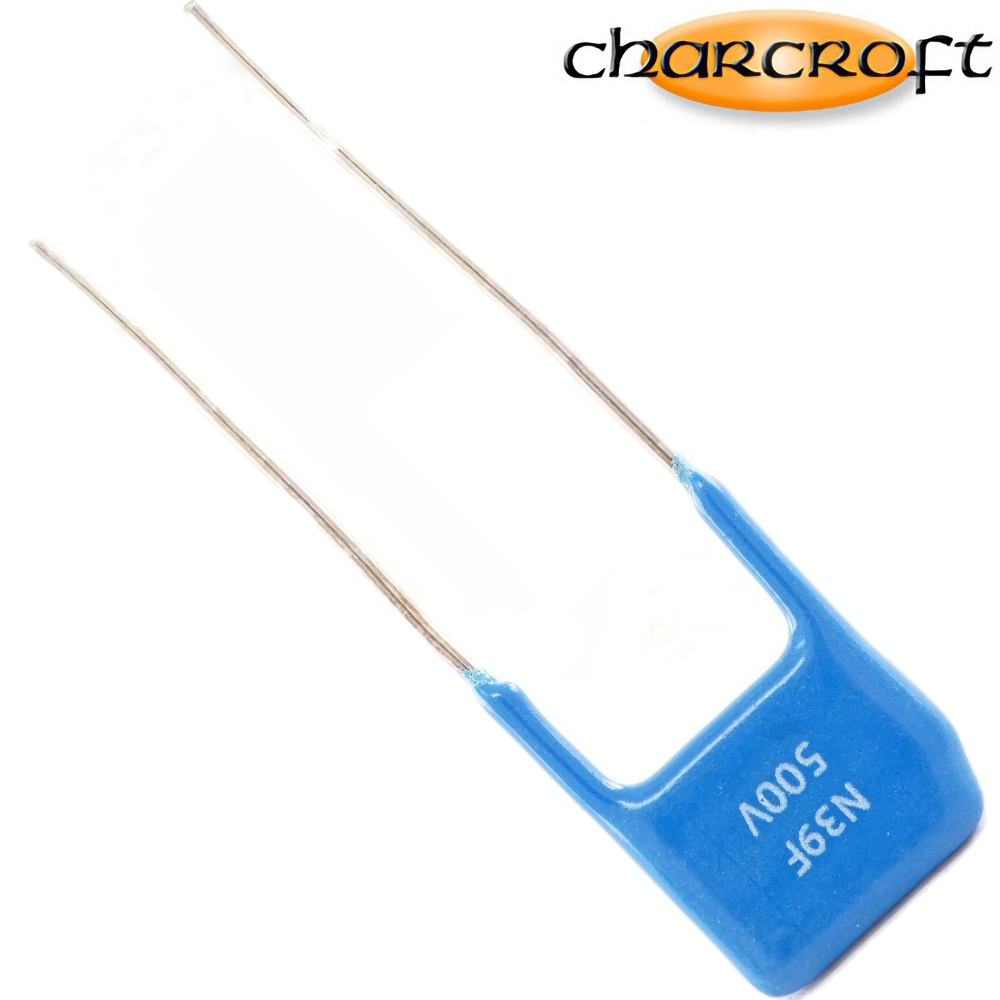 CA1D 390PF: 390pF 500Vdc Charcroft Audio Silver Mica Capacitor