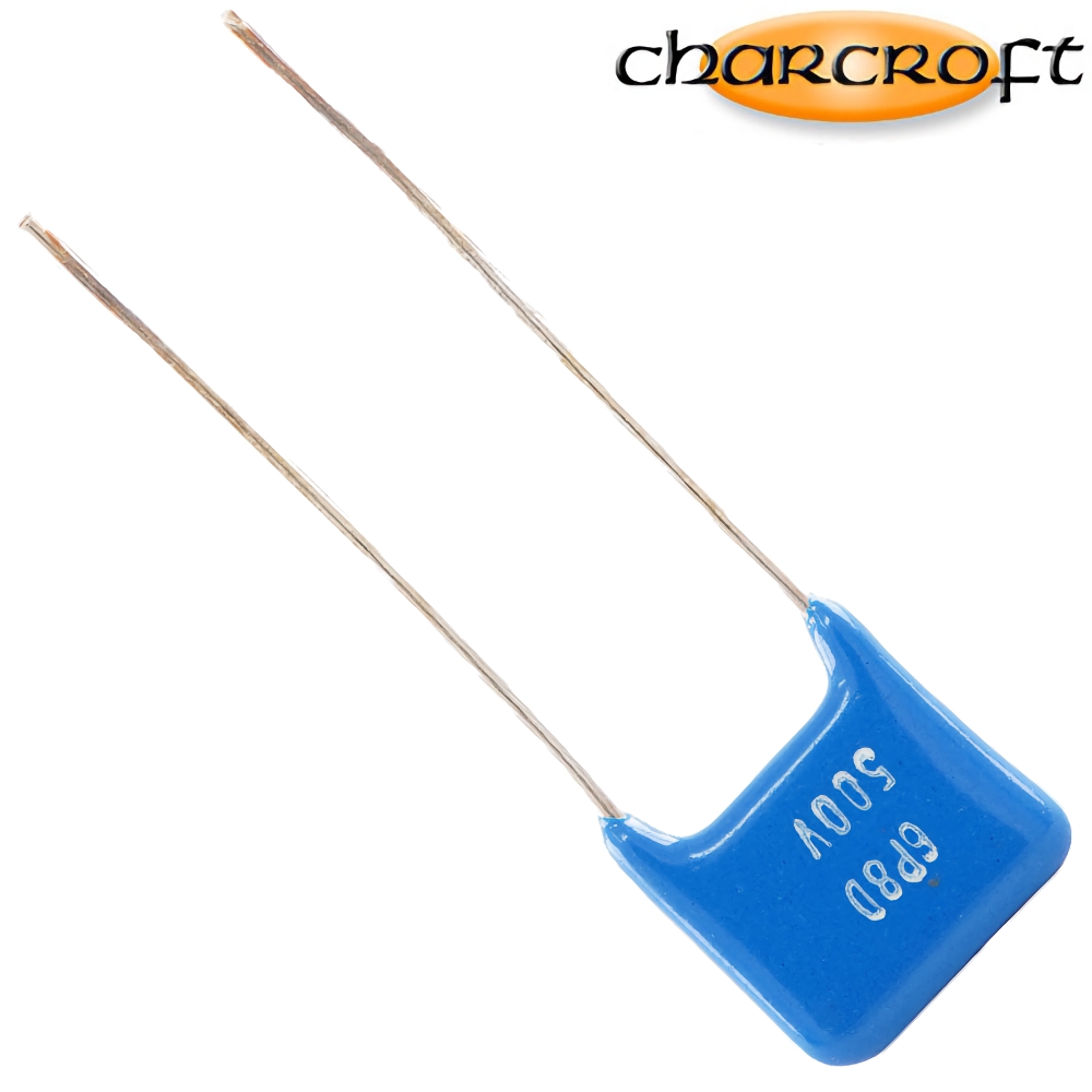 CA1D 6.8PF: 6.8pF 500Vdc Charcroft Audio Silver Mica Capacitor