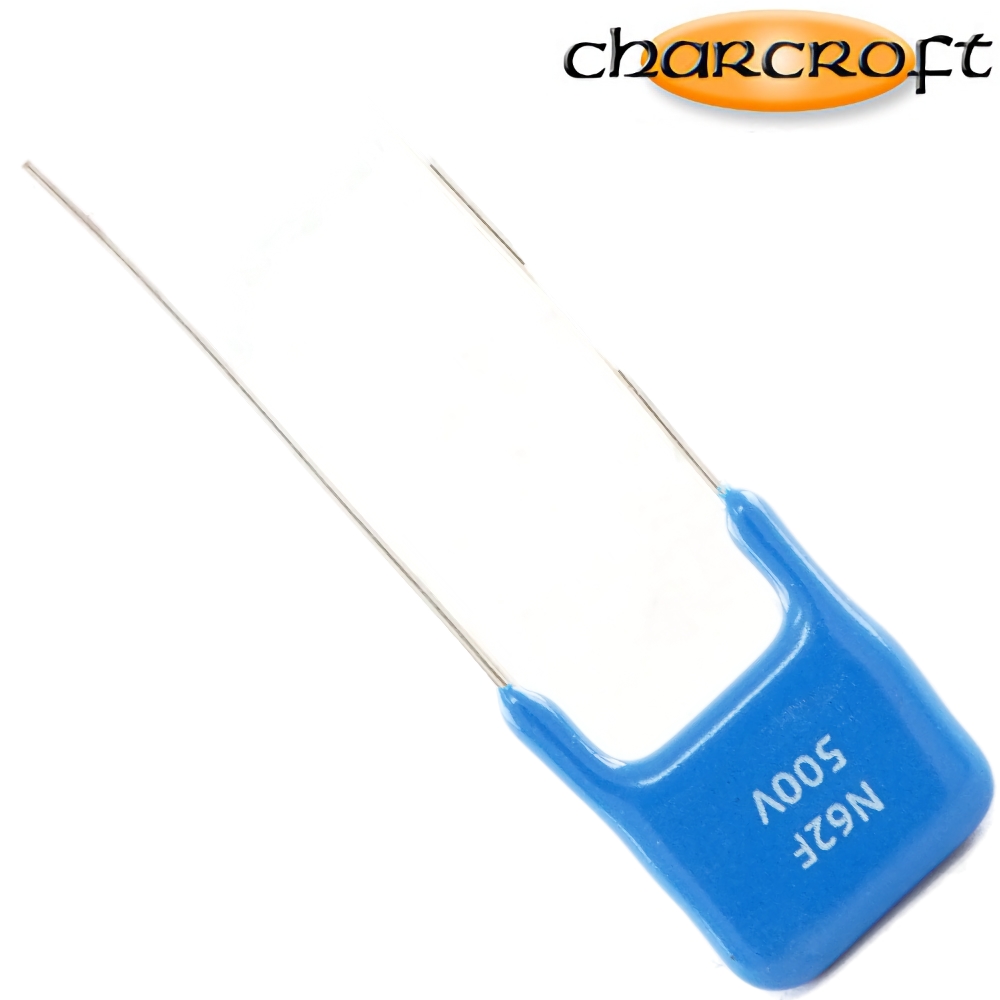 CA1D 620PF: 620pF 500Vdc Charcroft Audio Silver Mica Capacitor