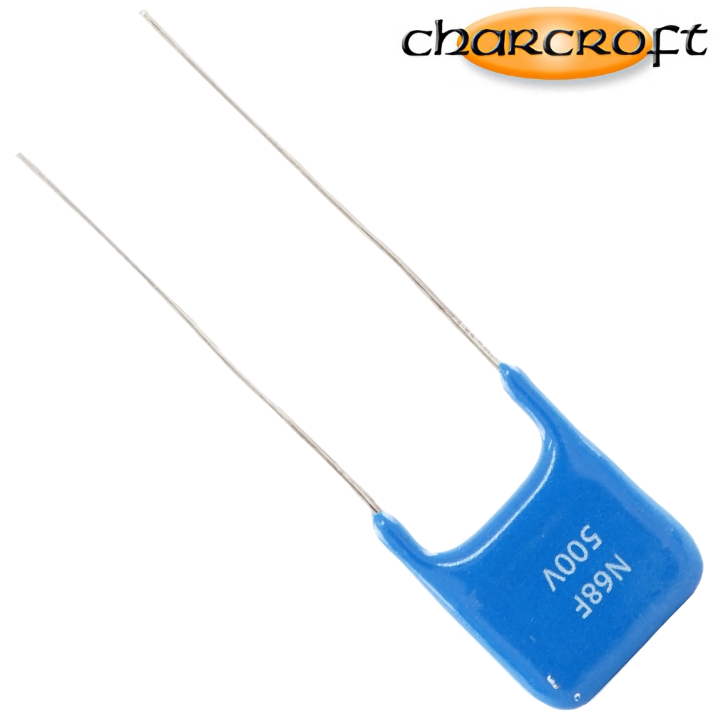 CA1D 680PF: 680pF 500Vdc Charcroft Audio Silver Mica Capacitor