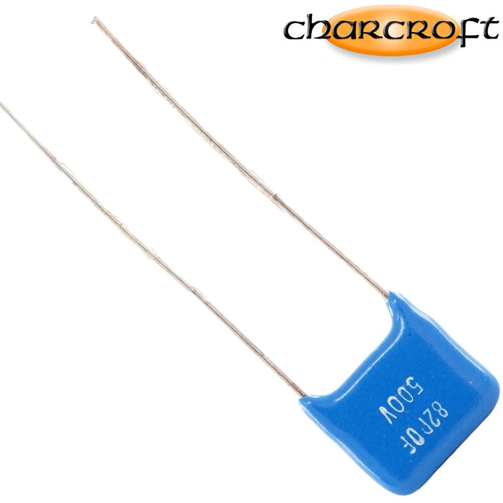 CA1D 82PF: 82pF 500Vdc Charcroft Audio Silver Mica Capacitor