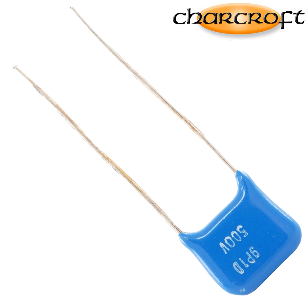 CA1D 9.1PF: 9.1pF 500Vdc Charcroft Audio Silver Mica Capacitor