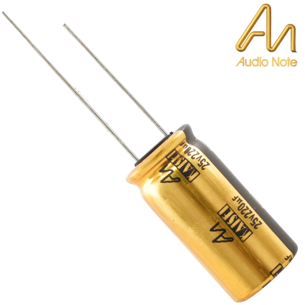 CAP-100-R-220U-25V: 220uF 25Vdc Audio Note Kaisei POLAR Electrolytic Capacitor