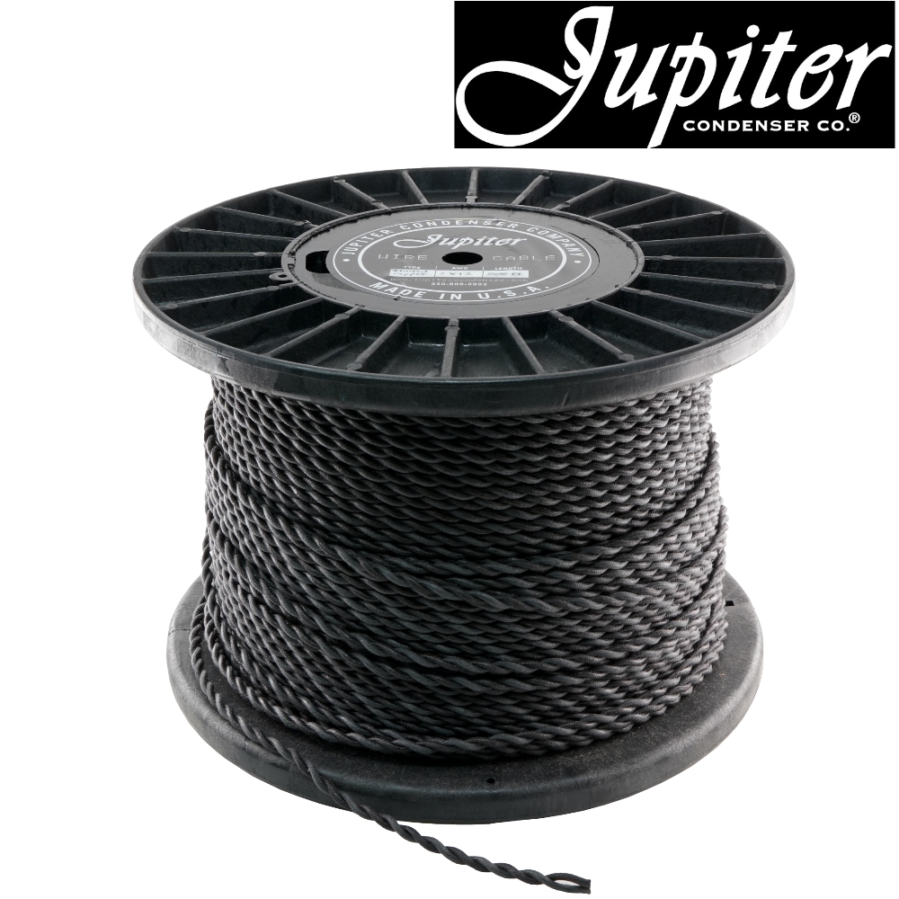 C2001: Jupiter DUAL AWG12, tinned multistrand copper in lacquered cotton insulated wire - Black/Charcoal (1m)