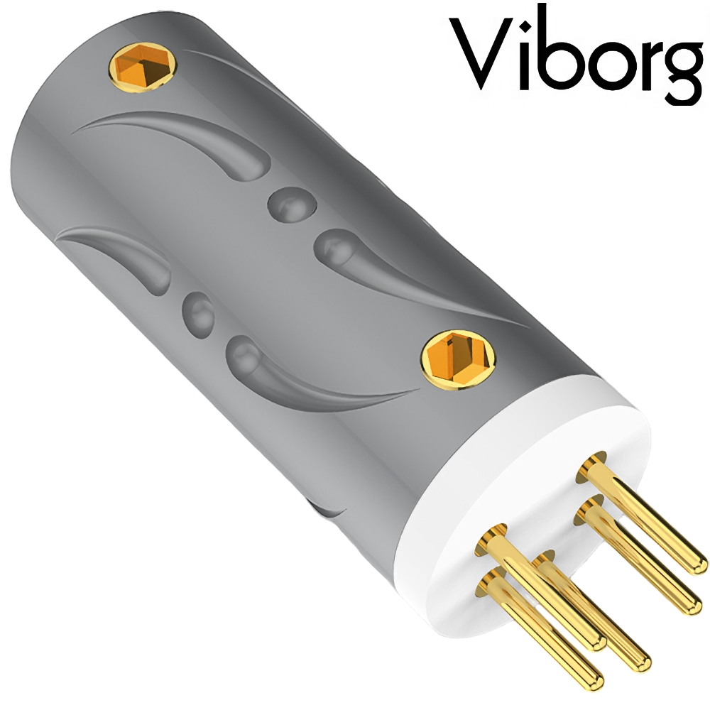 LP108G: Viborg 5 Pin Male Din Connector, Gold-plated