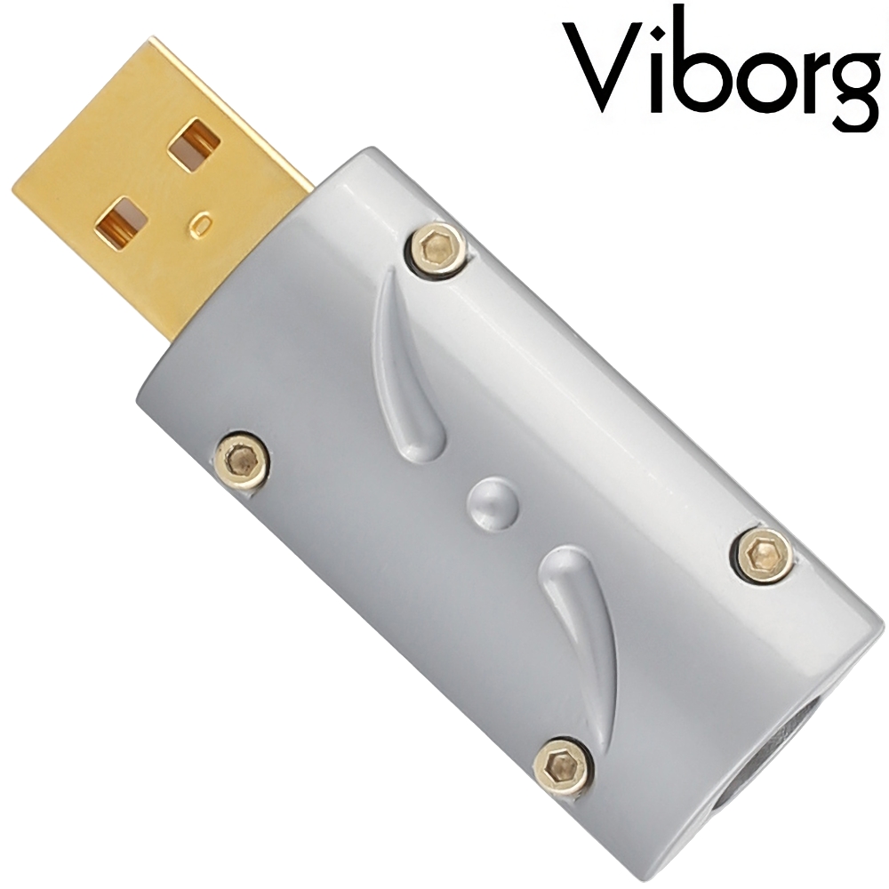 UA201: Viborg Male USB-A Connector, Gold 24K Plated