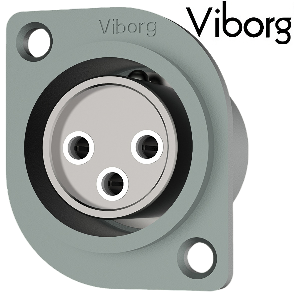 Viborg CF201R Female XLR Socket Rhodium-plated