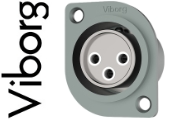 Viborg CF201R Female XLR Socket Rhodium-plated