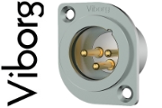 Viborg CM201G Male XLR Socket Gold-plated