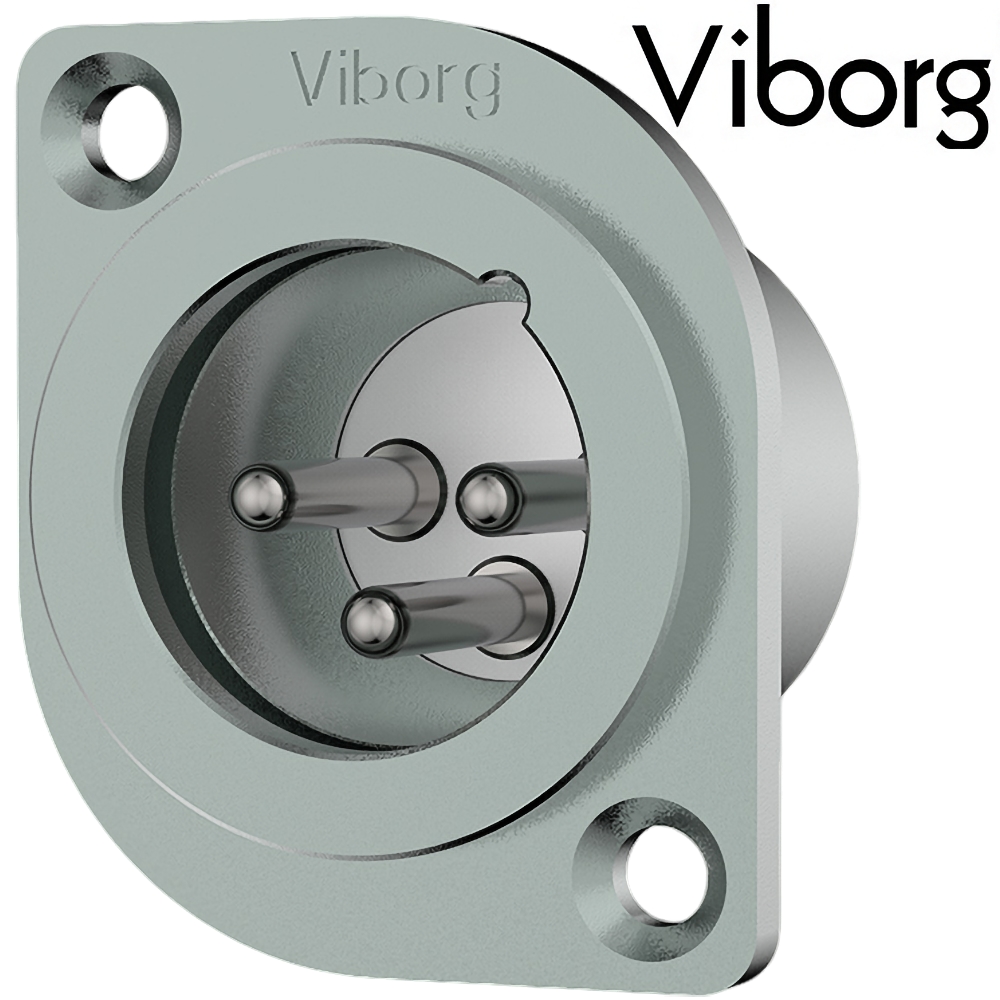 Viborg CM201R Male XLR Socket Rhodium-plated