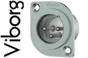 Viborg CM201R Male XLR Socket Rhodium-plated