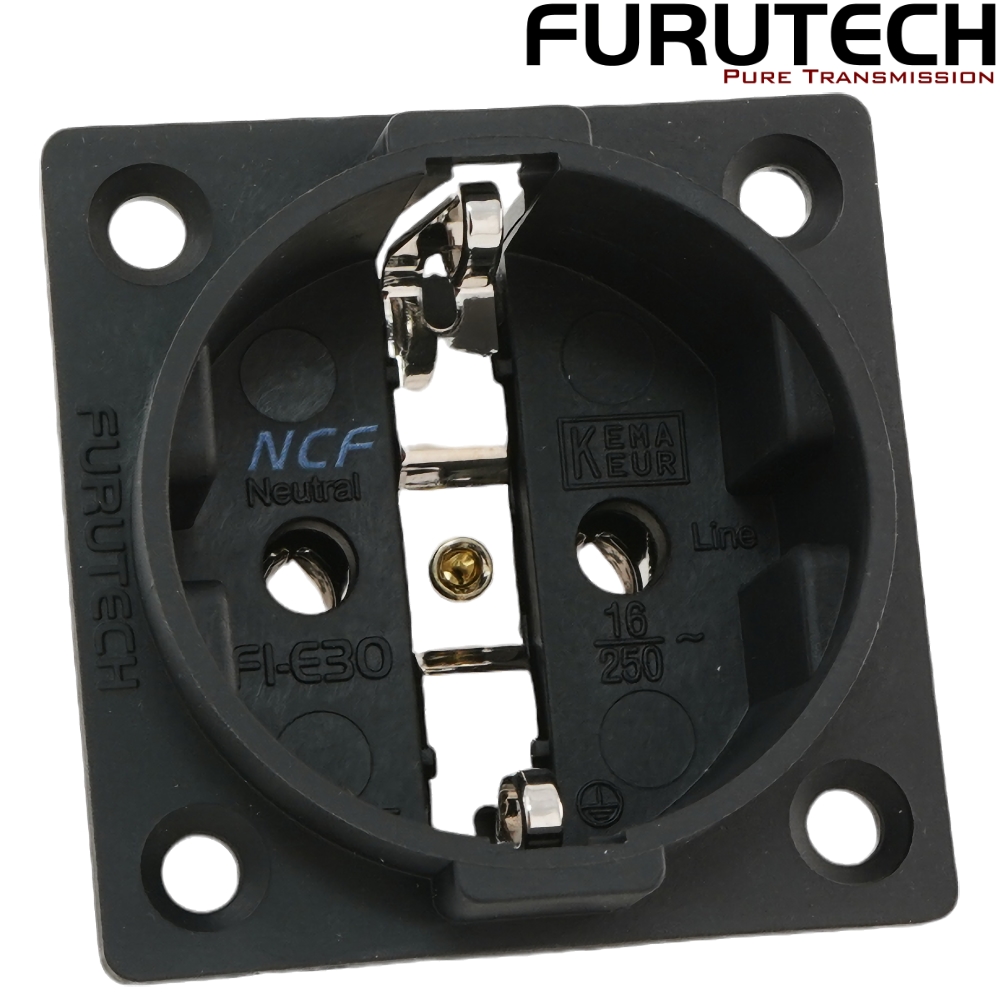 FI-E30 NCF(R): Furutech FI-E30 NCF Rhodium-plated High Performance Schuko Wall Socket