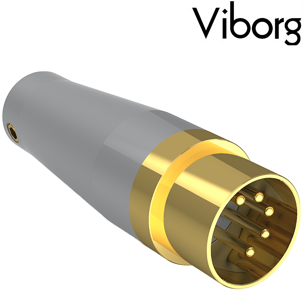 ND05G: Viborg NAIM 5 Pin Din Connector Pure Copper, Gold-plated